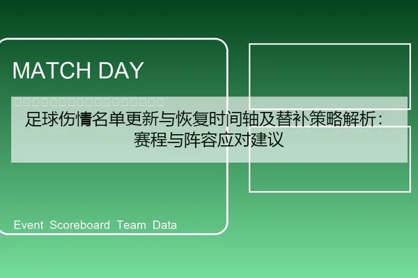 足球伤情名单更新与恢复时间轴及替补策略解析：赛程与阵容应对建议